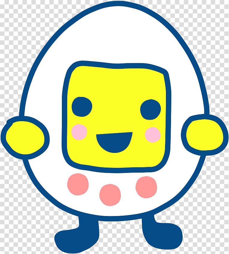 yellow and white egg character , Egg Shaped Tamagotchi transparent background PNG clipart