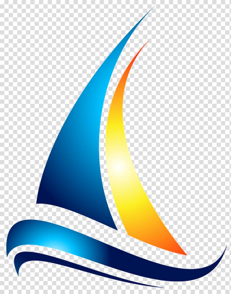 blue and yellow logo, Sailing Logo Sailboat, Sailing transparent background PNG clipart