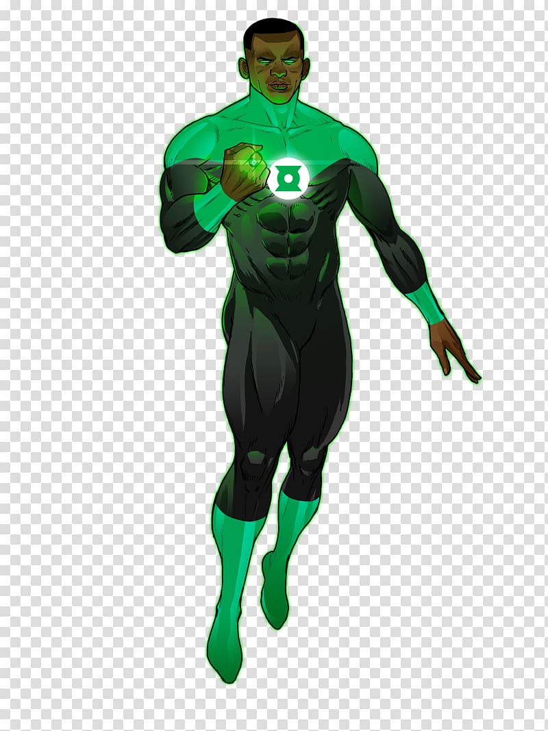 Green Lantern John Stewart Hal Jordan Superman Superhero, the green lantern transparent background PNG clipart