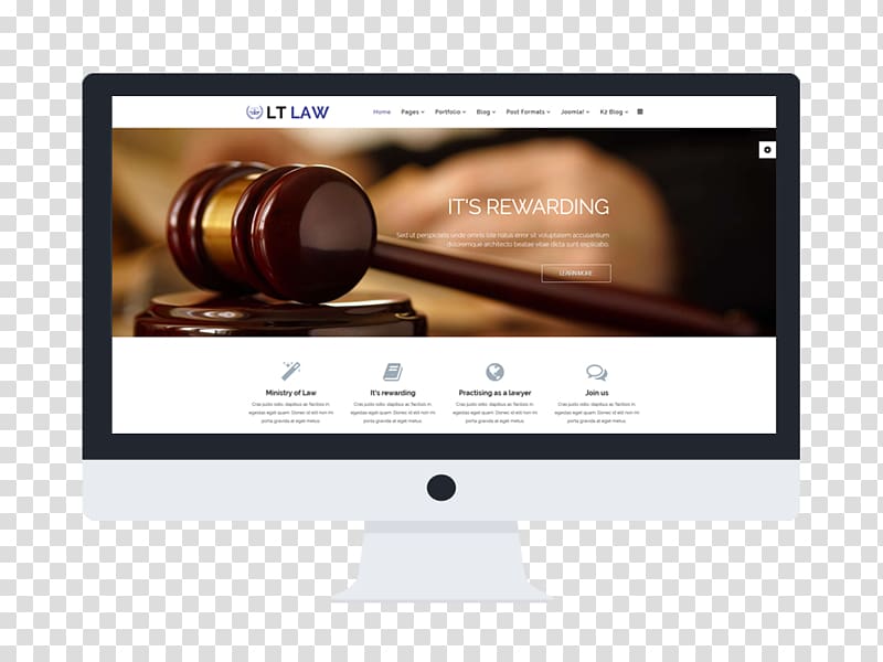 Responsive web design Web template system Joomla, lawyer transparent background PNG clipart