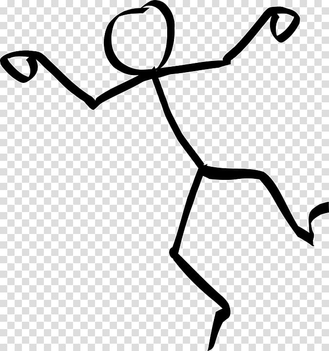 Stick figure Dance Drawing, tripping transparent background PNG clipart