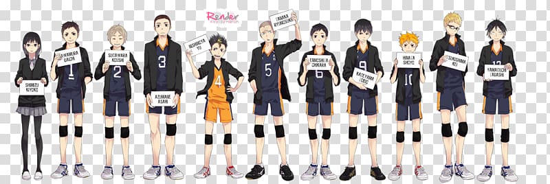 Haikyu!! Anime Desktop Team, haikyuu transparent background PNG clipart