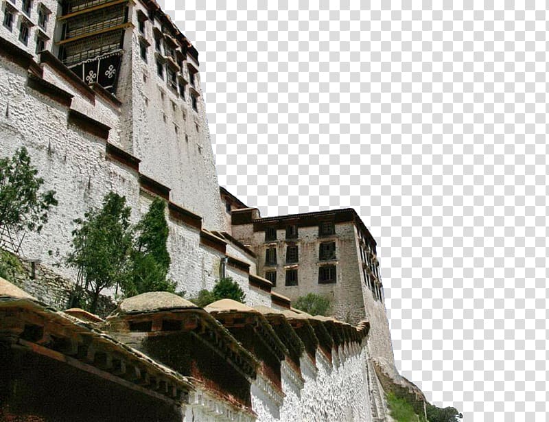 Potala Palace Shangfang Mountain, Side corner of the Potala Palace in Tibet transparent background PNG clipart