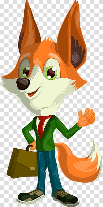 Cartoon Fox Illustration, fox transparent background PNG clipart