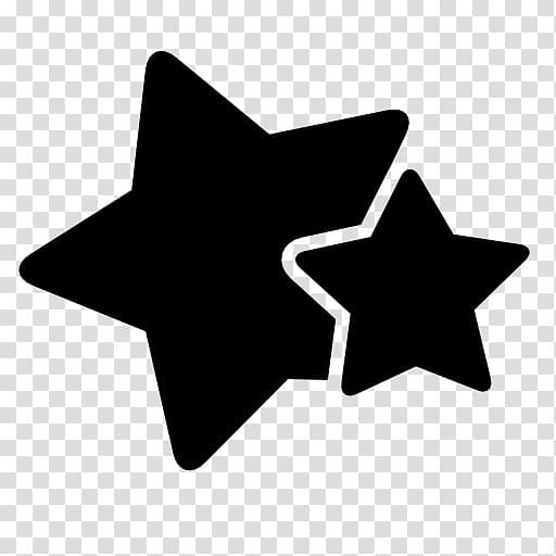 Silhouette Star , 5 stars transparent background PNG clipart