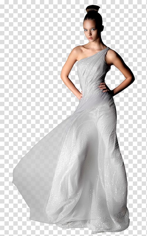 Wedding dress Woman Evening gown, woman transparent background PNG clipart