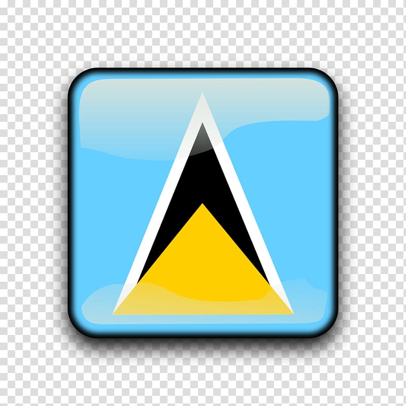 Flag of Saint Lucia , flagged transparent background PNG clipart