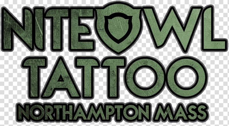 Game Logo NiteOwl Tattoo Green Font, owl tattoo transparent background PNG clipart