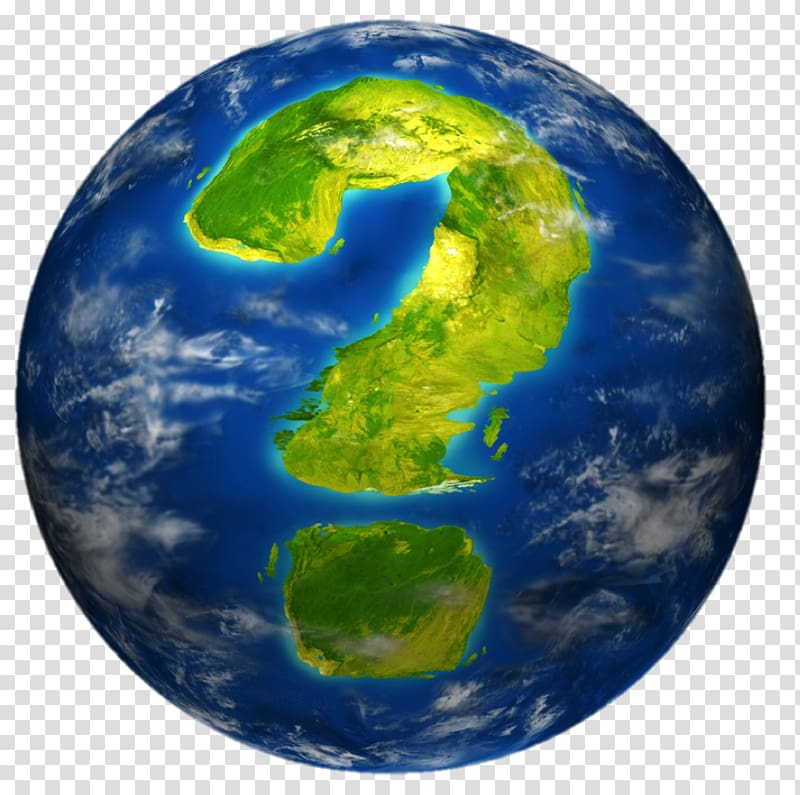 World Globe Earth Question mark , earth transparent background PNG clipart