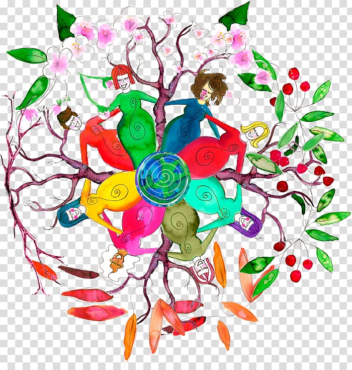 Floral design Women Woman , dancing circle transparent background PNG clipart