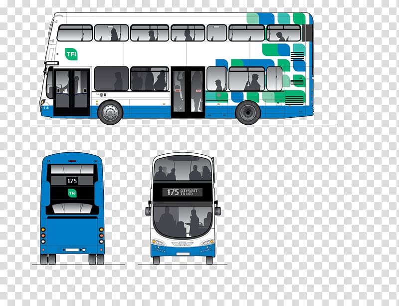 Dublin Bus Public transport Railroad car, bus transparent background PNG clipart