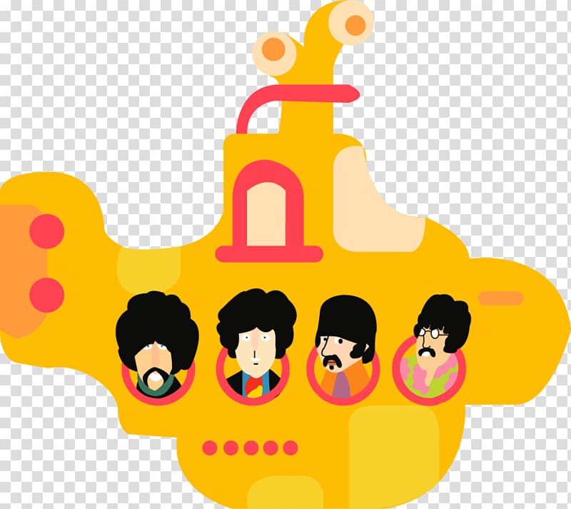 The Beatles' First Love Yellow Submarine Musical ensemble, others transparent background PNG clipart
