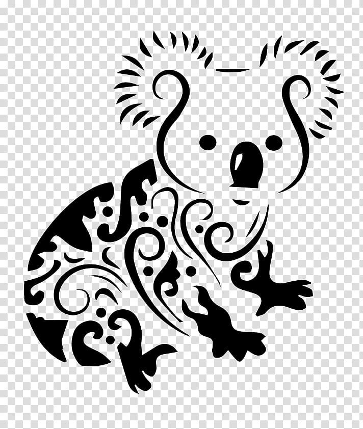 Koala Tattoo Drawing , arabesque transparent background PNG clipart