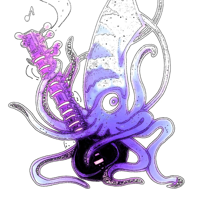 Octopus Cephalopod Purple Violet Invertebrate, Sitar transparent background PNG clipart