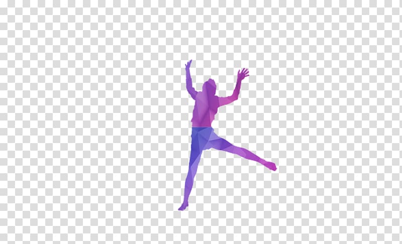 Modern dance Purple , youth,jump,Silhouette transparent background PNG clipart