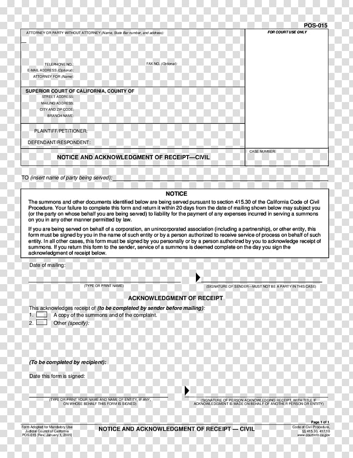 Document Form Legal release Bond Receipt, Acknowledgment transparent background PNG clipart