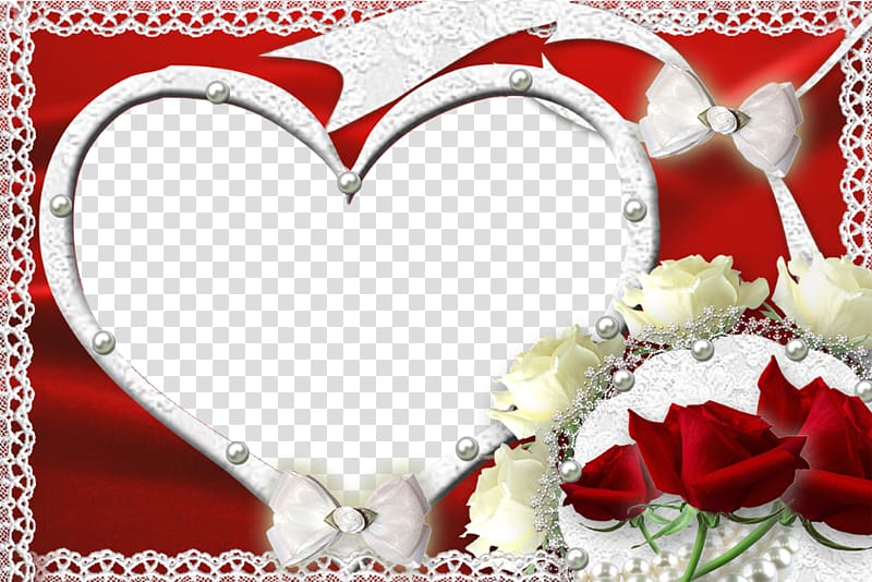 Frames Valentine\'s Day Mother\'s Day, Red Frame Heart transparent background PNG clipart