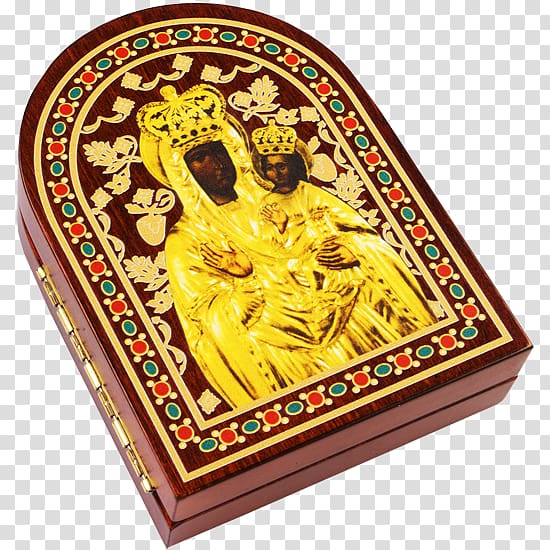 Black Madonna of Częstochowa Coin Silver Theotokos Icon, Coin transparent background PNG clipart