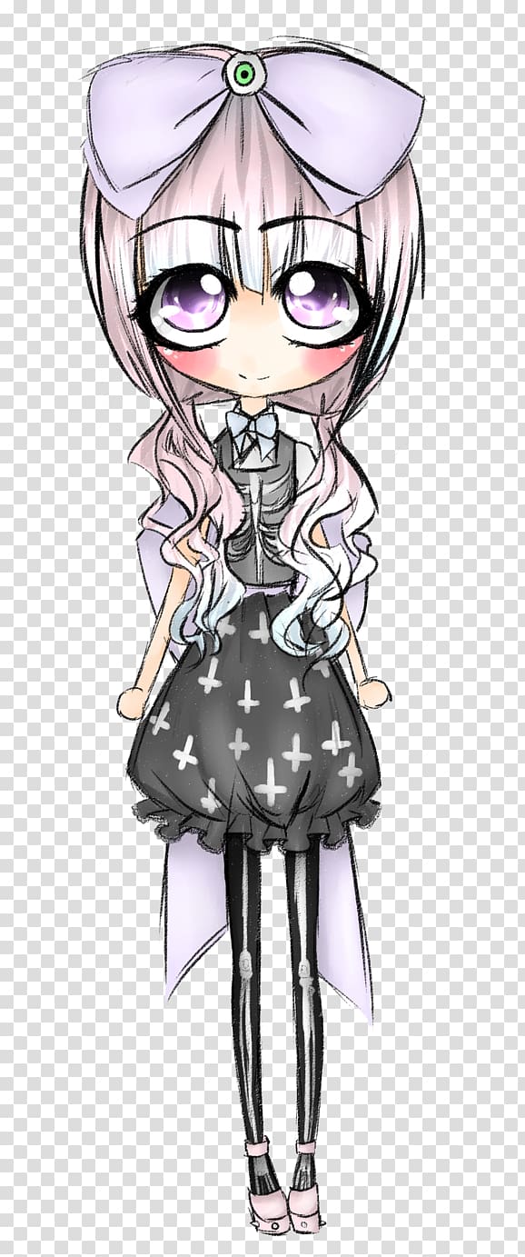 Lolita fashion Anime Goth subculture Drawing Pastel, goth transparent background PNG clipart
