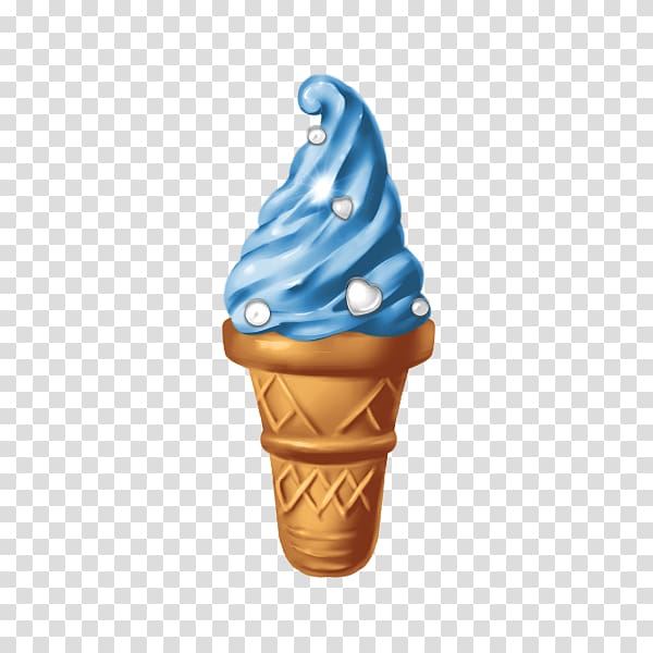 Ice cream cone Tart Stracciatella, Blue ice cream transparent background PNG clipart