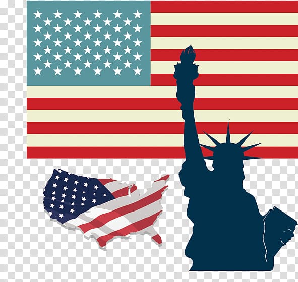 Flag of the United States Euclidean Independence Day, hand-drawn elements of the United States transparent background PNG clipart