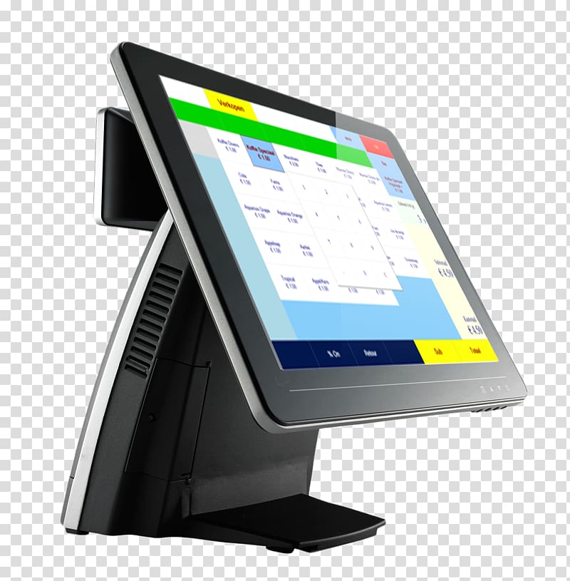 Touchscreen Point of sale Computer Monitors System Solid-state drive, pos terminal transparent background PNG clipart