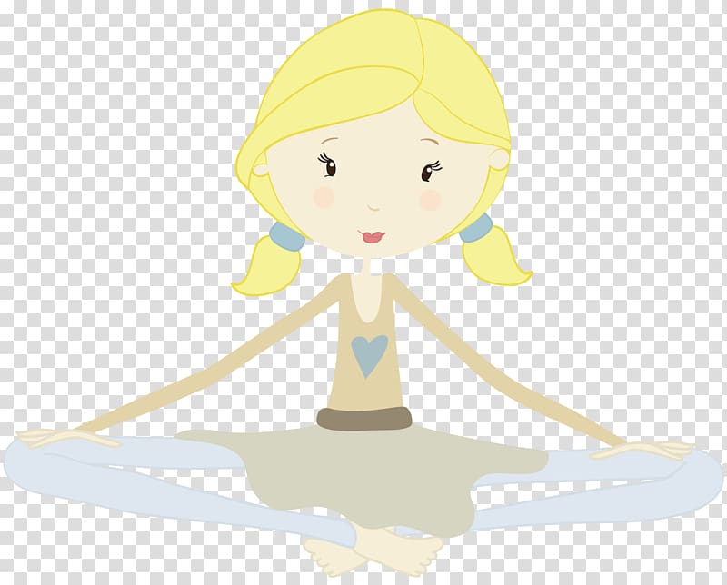 Cartoon , yoga girl transparent background PNG clipart
