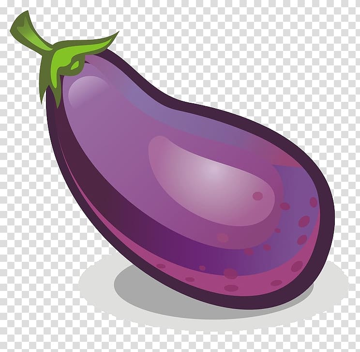 Eggplant Cartoon Vegetable, Cartoon purple eggplant material transparent background PNG clipart