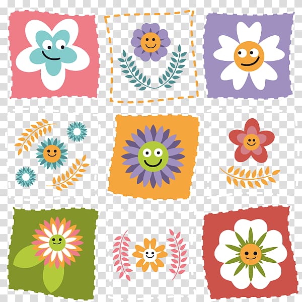 Paper , Square floral designs transparent background PNG clipart
