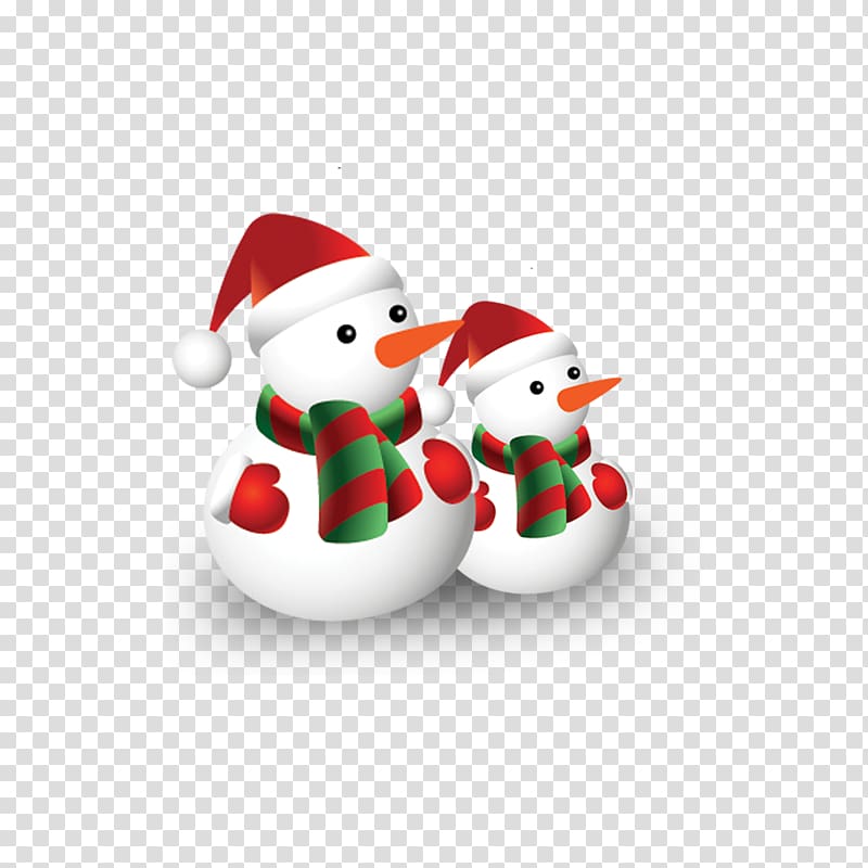 Christmas Snowman, Snowman with a Scarf transparent background PNG clipart