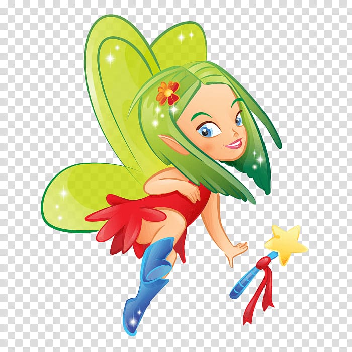 The Green Fairy Sticker Wall decal, Fairy transparent background PNG clipart