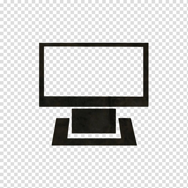 Computer mouse Television , Hand painted black TV screen transparent background PNG clipart