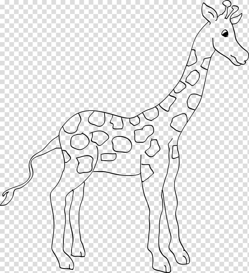 Animal Giraffe Coloring book Ausmalbild Zoo, giraffe transparent background PNG clipart