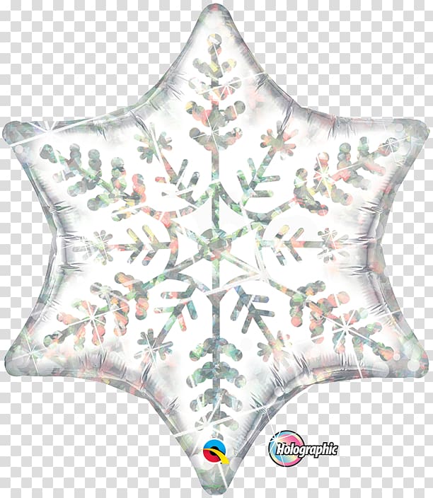 Mylar balloon Snowflake Christmas Party, winter snowflakes elements transparent background PNG clipart