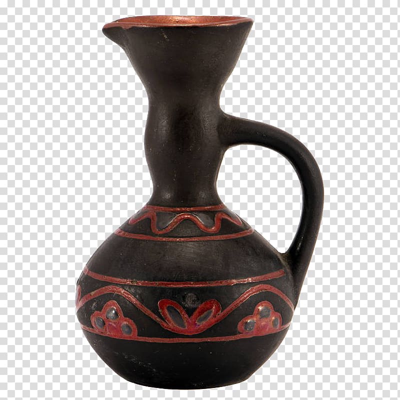 Vase Ceramic Pottery, Retro exotic vases transparent background PNG clipart