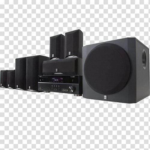 Blu-ray disc Home cinema Loudspeaker Yamaha Corporation Surround sound, Surround speakers transparent background PNG clipart