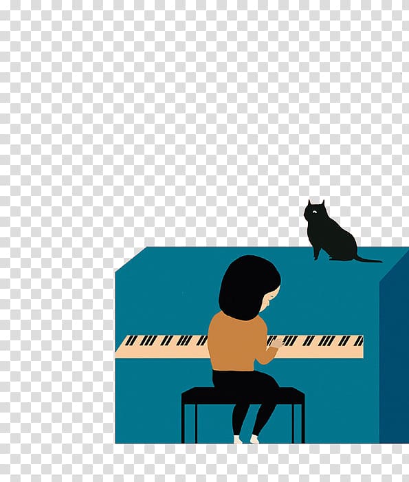 Illustrator Magikon Vivaldi Book Illustration, play piano transparent background PNG clipart