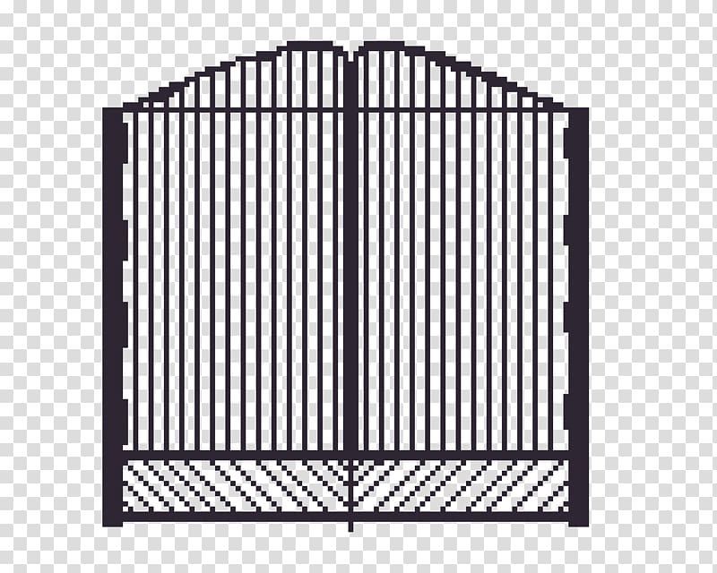 Pixel art Fortified gateway, gate transparent background PNG clipart