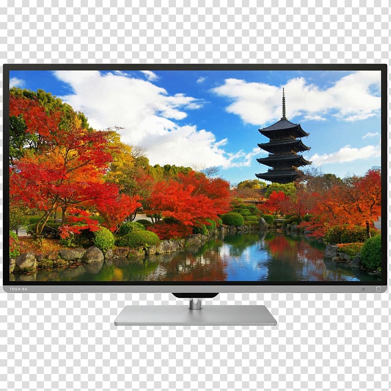 Toshiba, 40L7363DG, LED-backlit LCD TV, Smart TV, 1080p (Full HD) LED-Fernseher Television, japanese pagoda transparent background PNG clipart