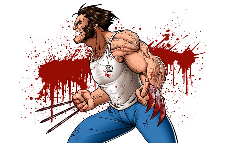 Wolverine Art Painting Canvas Poster, Wolverine transparent background PNG clipart