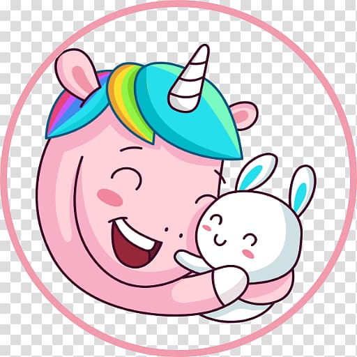 Sticker Telegram VKontakte Viber Unicorn, others transparent background PNG clipart