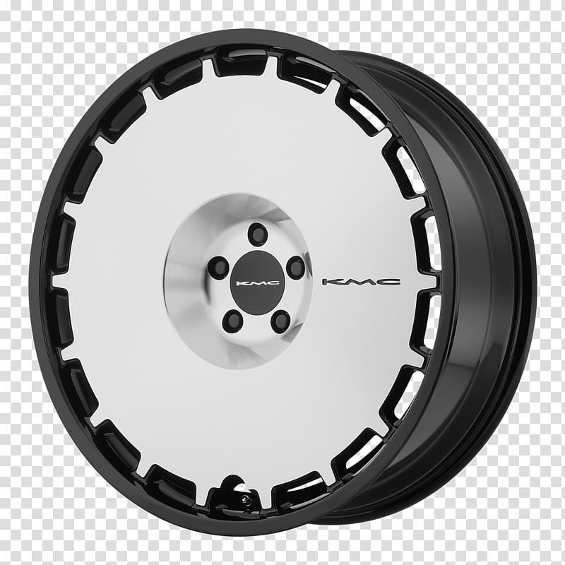 Car Wheel Rim KMC KM651 Slide Gloss Black KMC Crosshair, 70s custom van transparent background PNG clipart