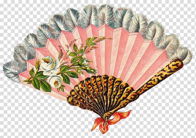 Victorian era Hand fan Paper, chantilly lace transparent background PNG clipart
