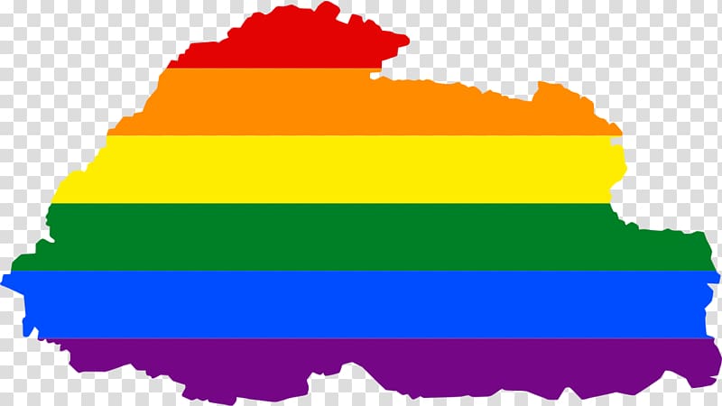 Flag of Bhutan LGBT Map Rainbow flag, map transparent background PNG clipart