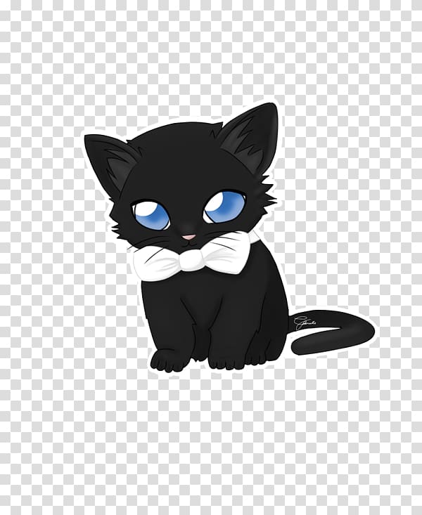 Black cat Kitten Domestic short-haired cat Whiskers Chibi, Drawing Kitten transparent background PNG clipart