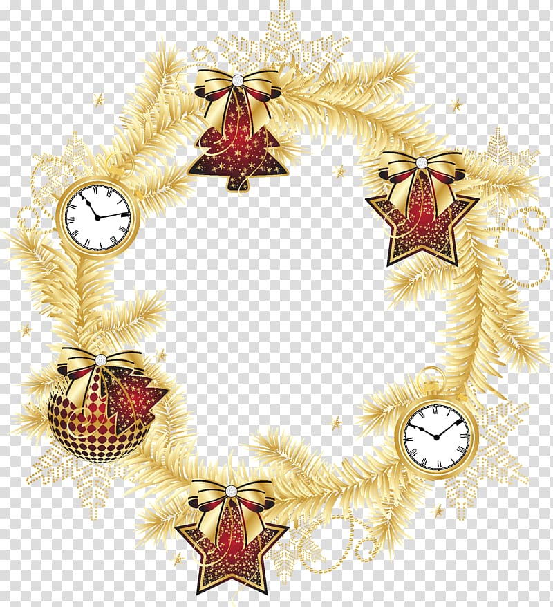 Christmas Wreath New Year Garland, christmas transparent background PNG clipart