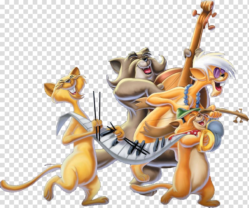 four cats playing instruments , Popular cat names Kitten Drawing The Walt Disney Company, the jungle book transparent background PNG clipart