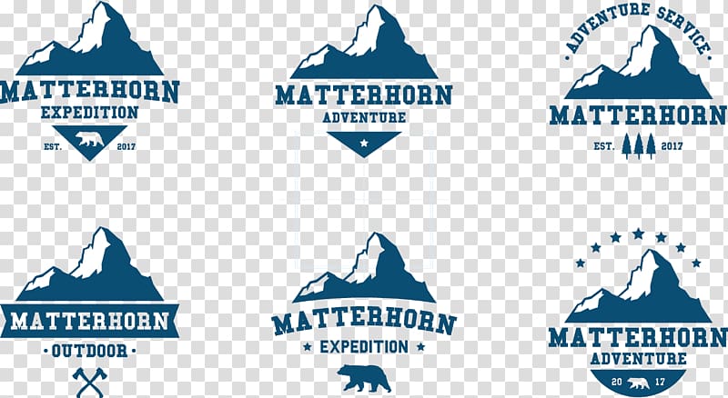 Matterhorn Expedition logo, Matterhorn Icon, Blue Mountain Icon transparent background PNG clipart