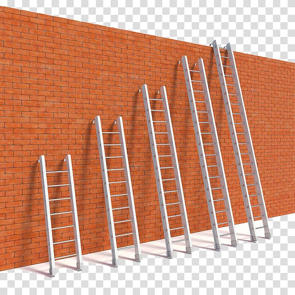 Concept Wall Drawing Illustration, A ladder leaning against the wall transparent background PNG clipart
