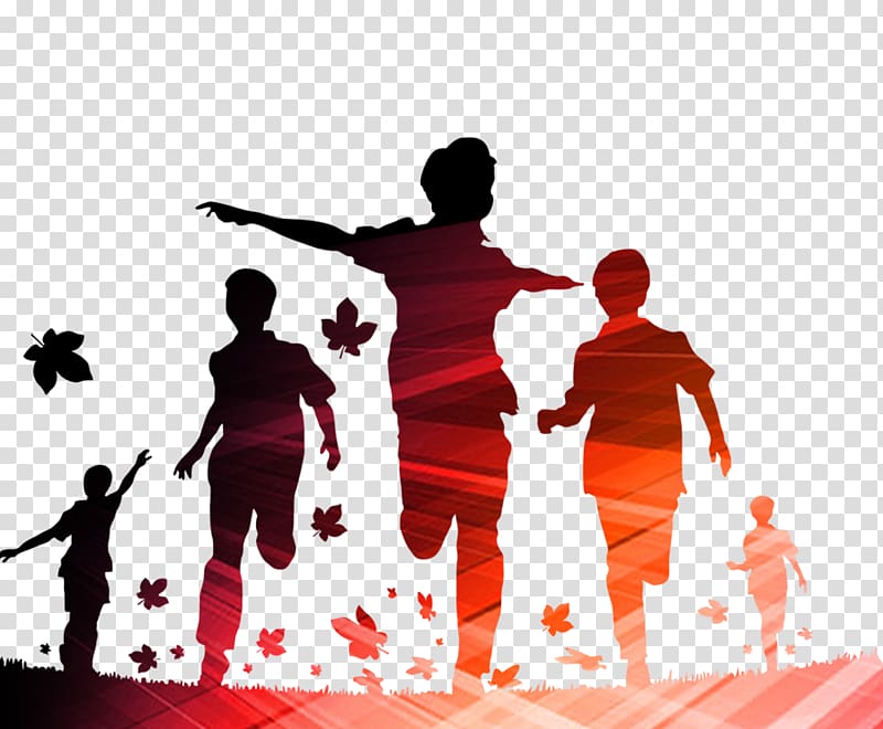 people running illustration, Silhouette Child Boy, Silhouette teenager running transparent background PNG clipart